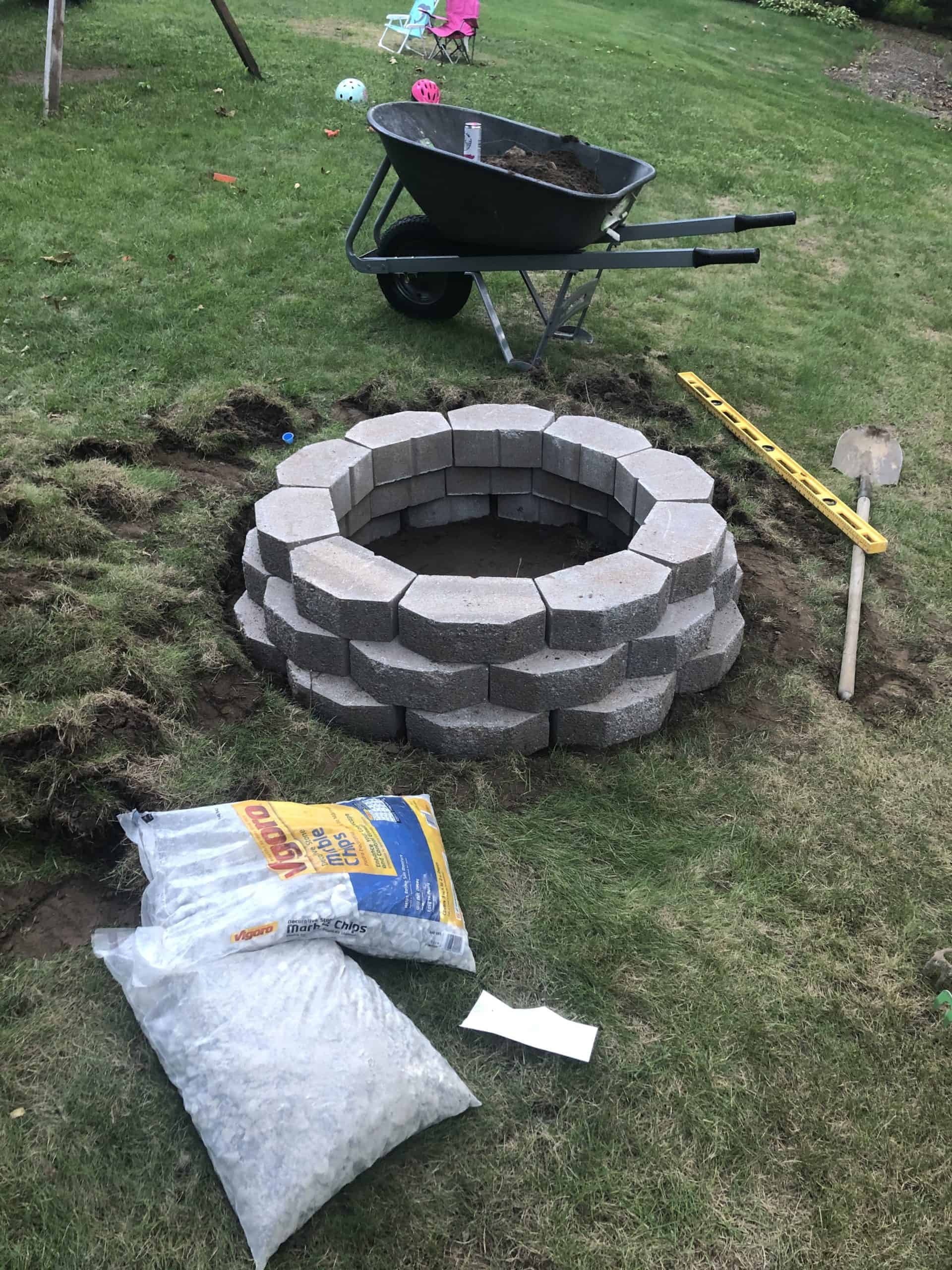 Cheap DIY Backyard Fire Pit: Quick Project to Soak Up Fall Weather -  Weekend DIY Projects, image size:1920x2560